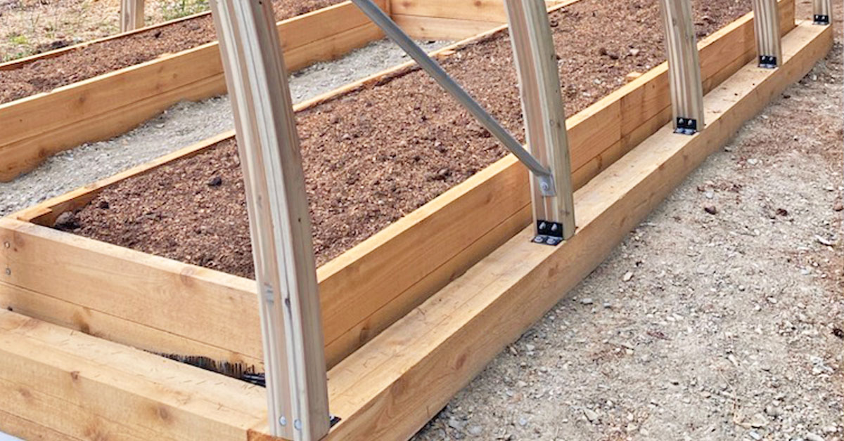 Beautiful wood foundation for a custom Argenta Greenhouse built for Fred Mansfield - Proctor BC. 